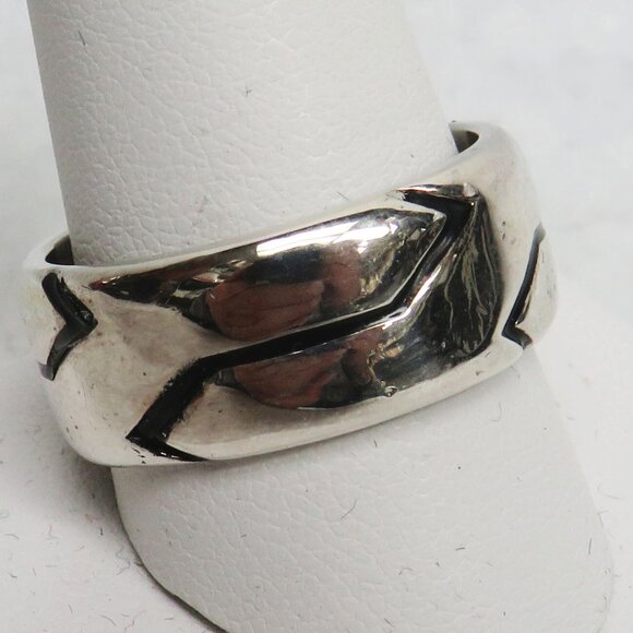 David Yurman Sterling Silver Heavy Men's Band - Picture 2 of 3